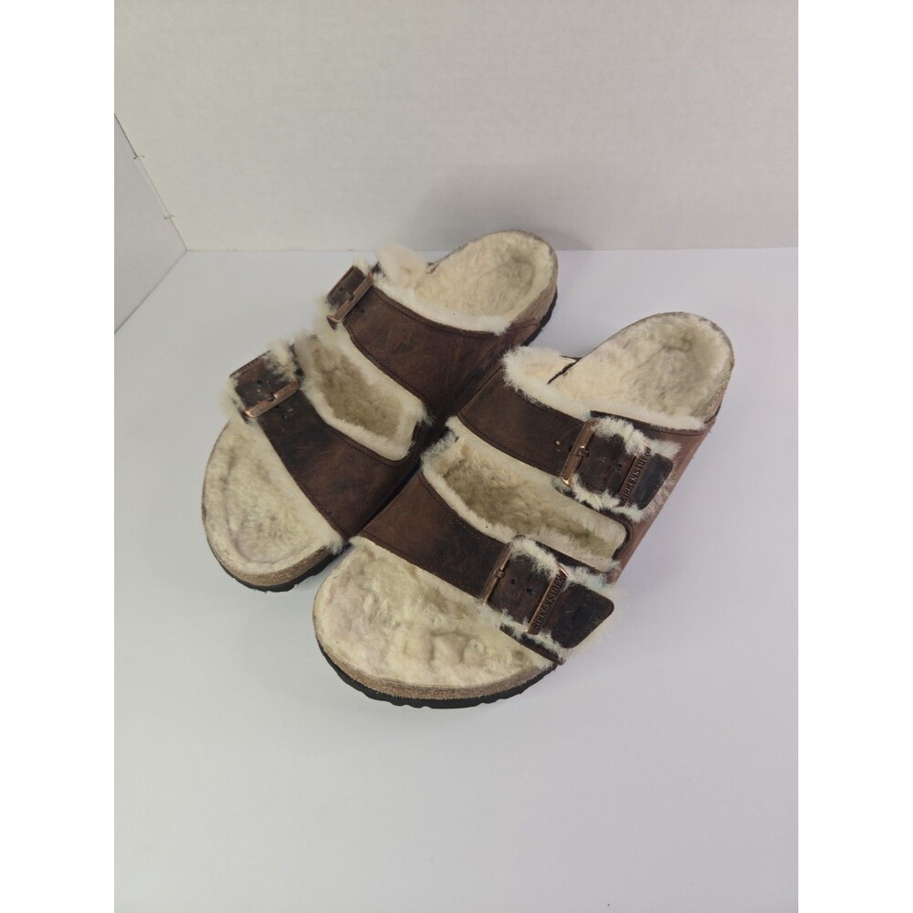 Birkenstock Arizona Fur Shearling Habana mens Size EU44/ US11
